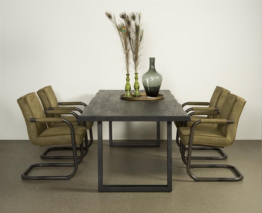 BOOMSTAMTAFEL 220x100 ZWART  -SALE-