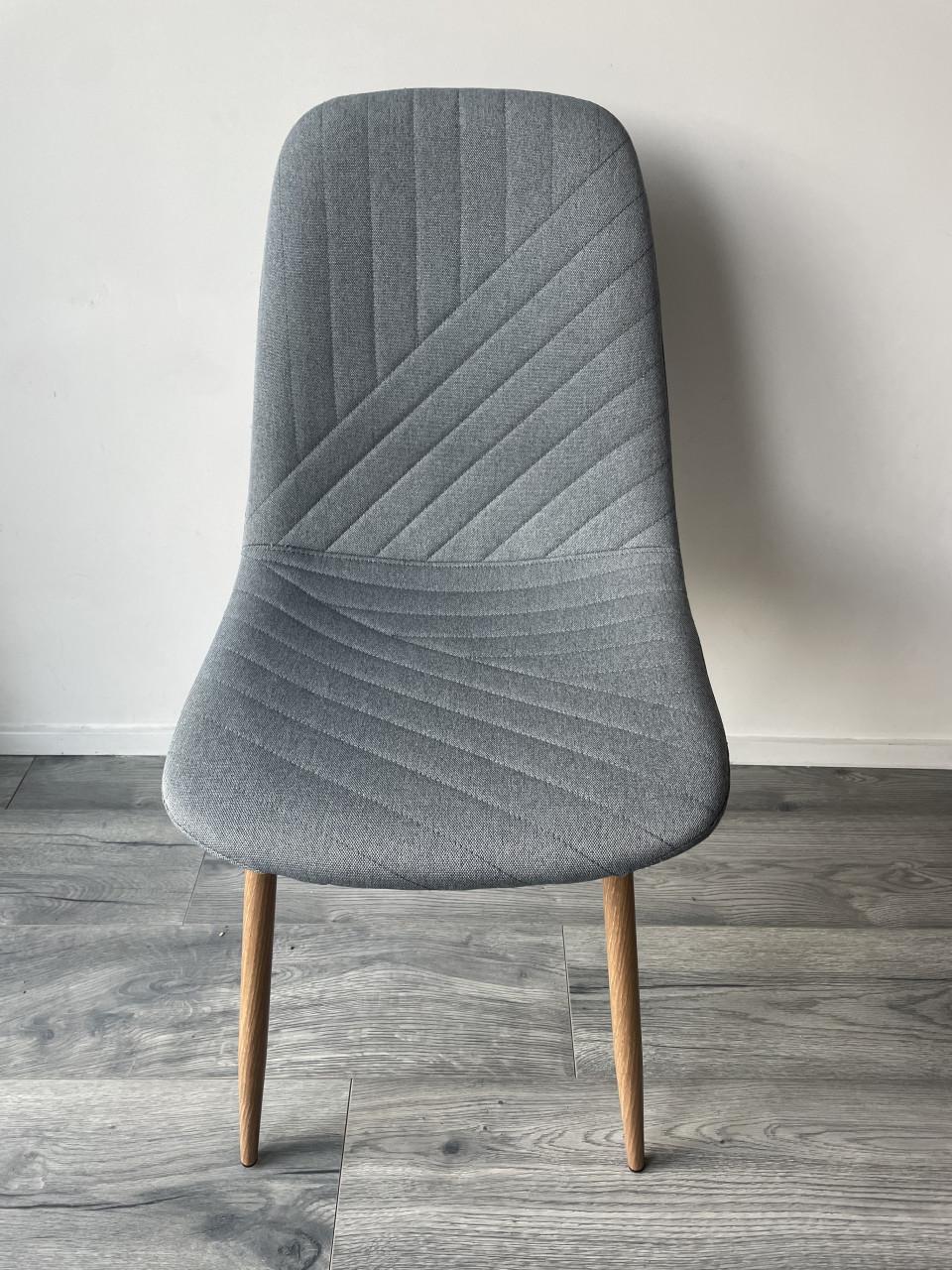 Eetkamerstoelen stoelen grijs blauw stof