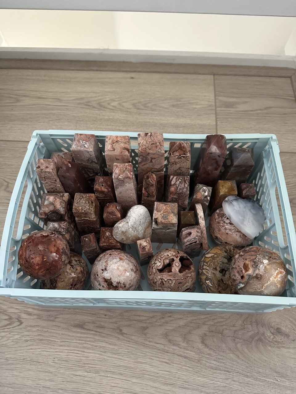 Kristallen - torens en bollen - Mexicaanse Crazy Lance Agaat