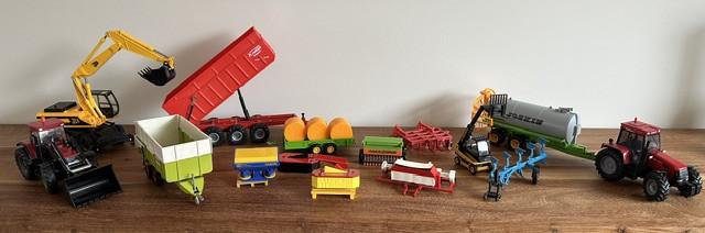 Verzameling landbouw miniaturen, o.a. Fendt & Valtra Valmet
