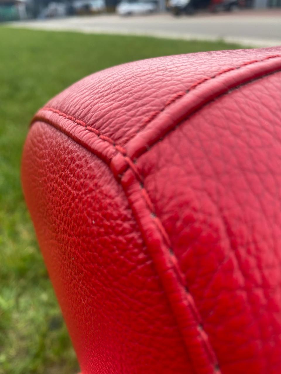 GRATIS LEVERING HEEL NL Montel Rode Echt Leer Hoekbank