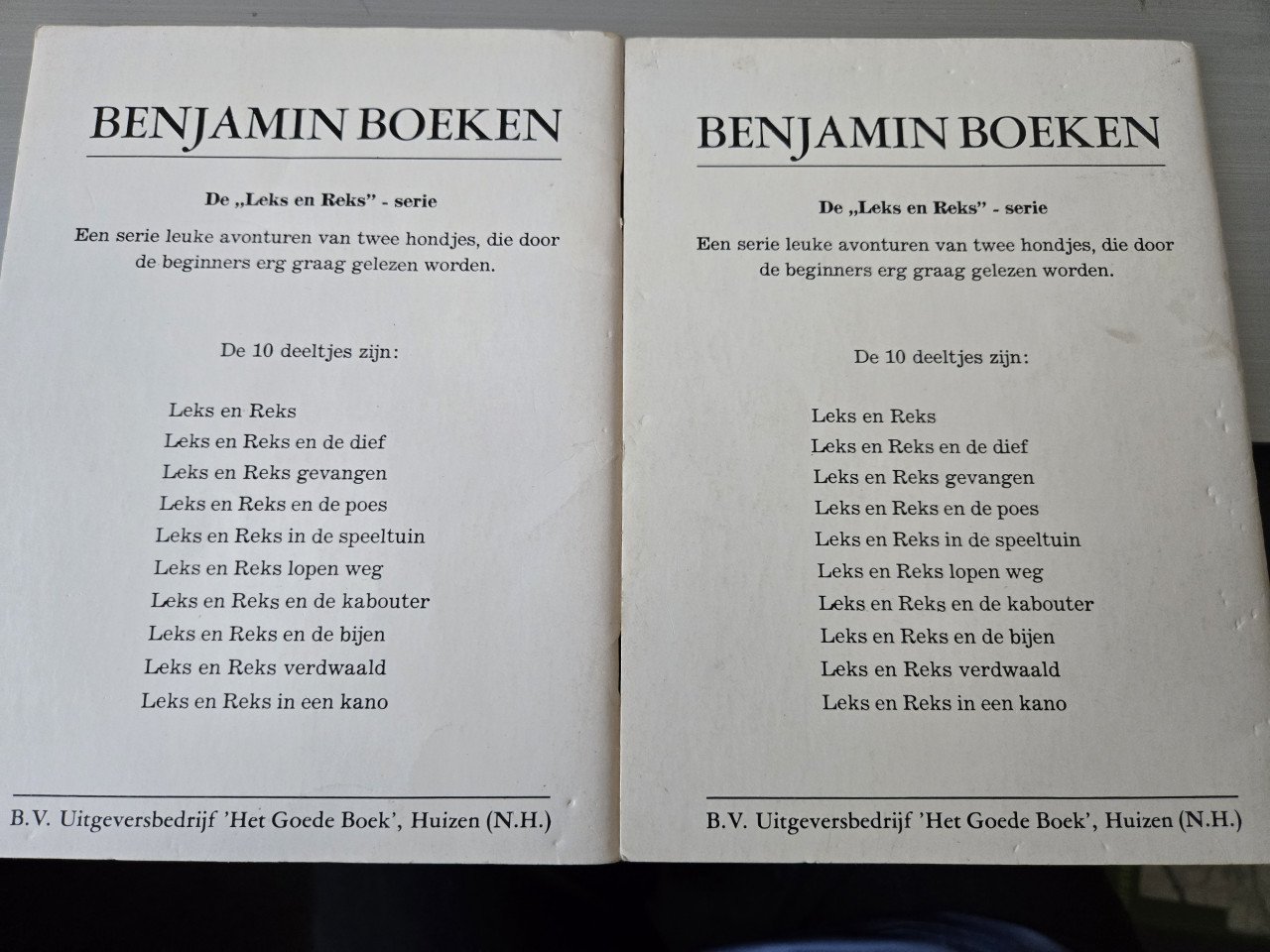 2 boekjes Leks en Reks Nr 4 en 8 En de poes En de bijen