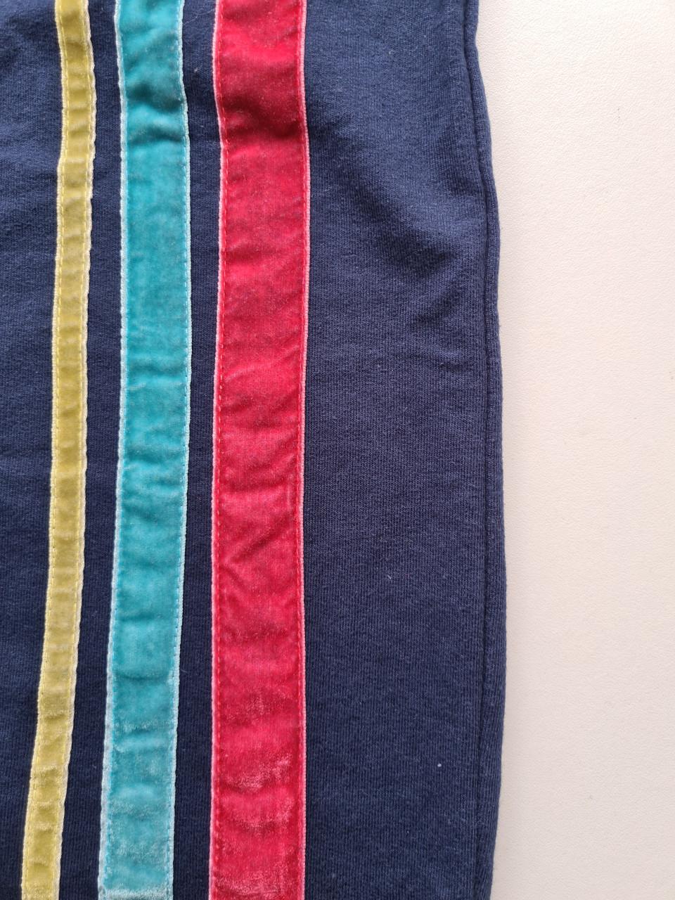 Blauwe lange sweater / jurk van Girls Maat 122