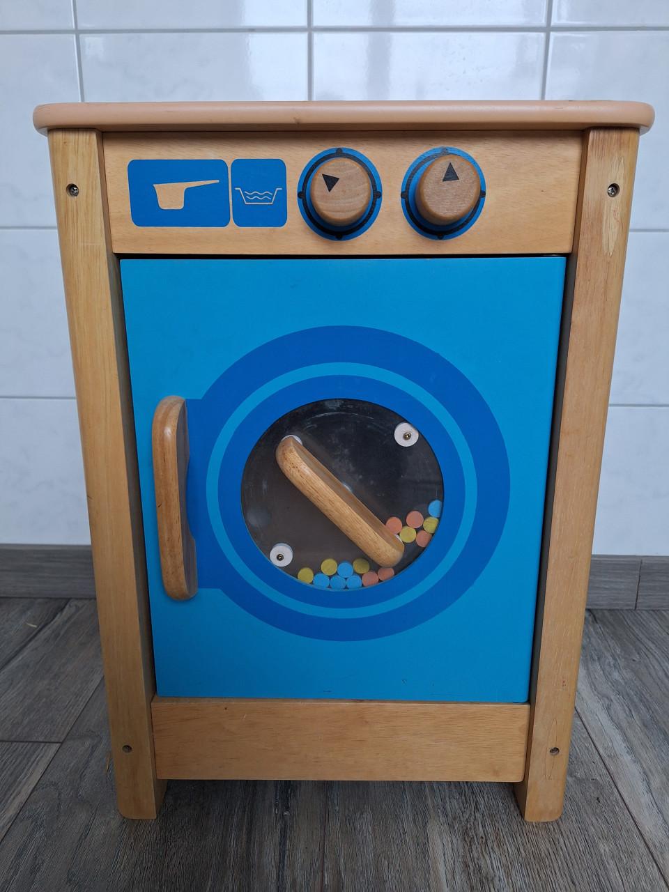 Houten wasmachine kinderspeelgoed