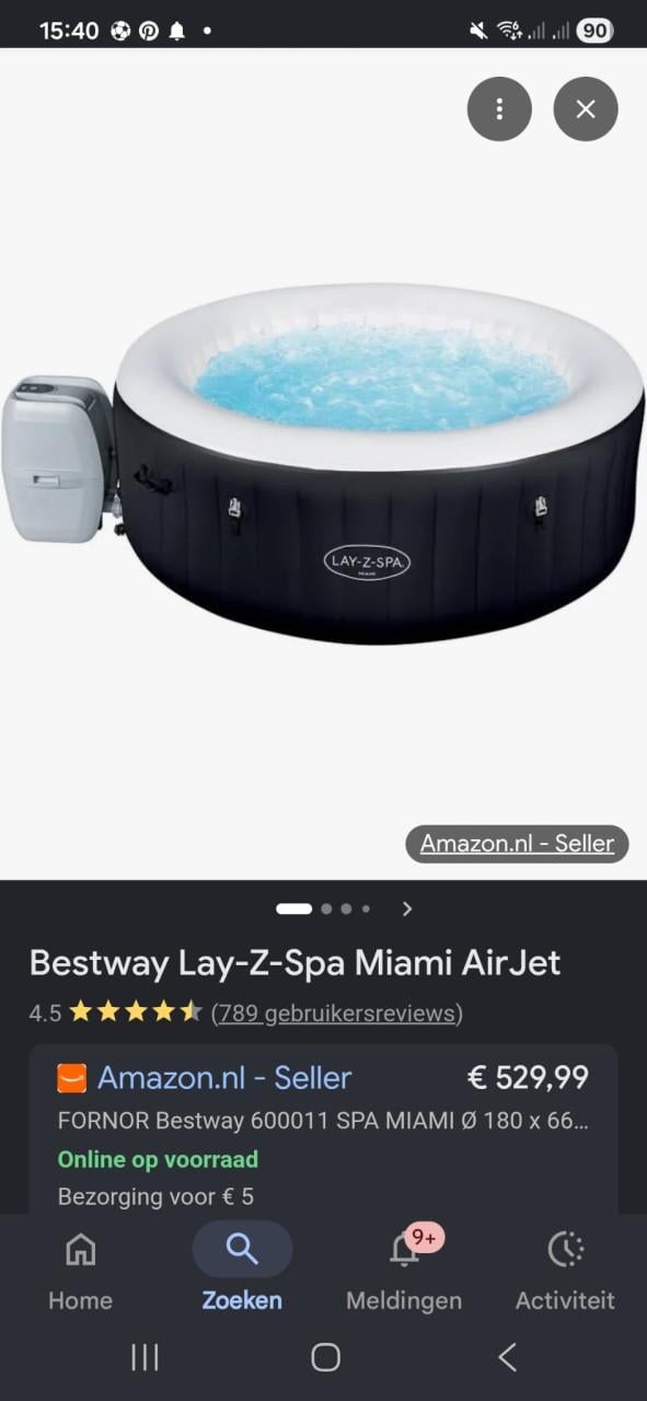 Te koop: Opblaasbaar bubbelbad Bestway LAY-Z-SPA (ongebruikt)