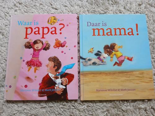 2 prentenboeken Waar is papa? + Daar is mama!