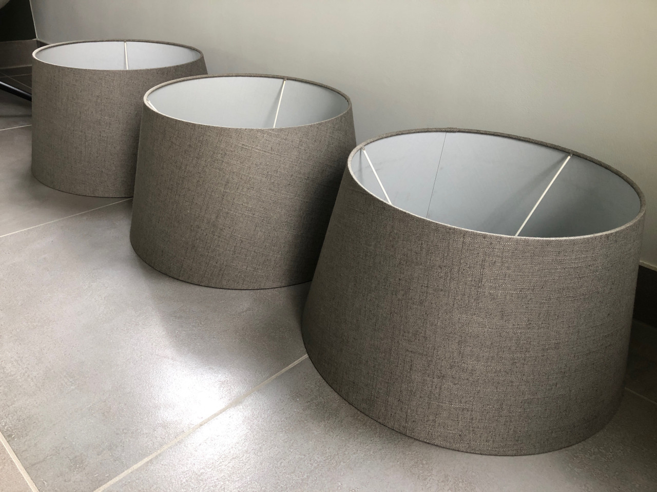 3x stoffen lampenkap. landelijke stijl.