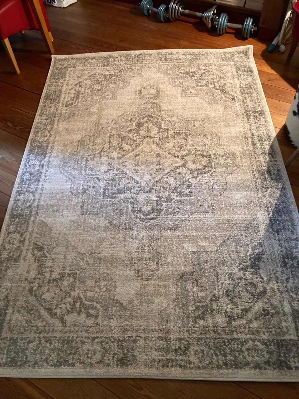 2 Vloerkleden Grijs Medaillon 160 x 230 cm.