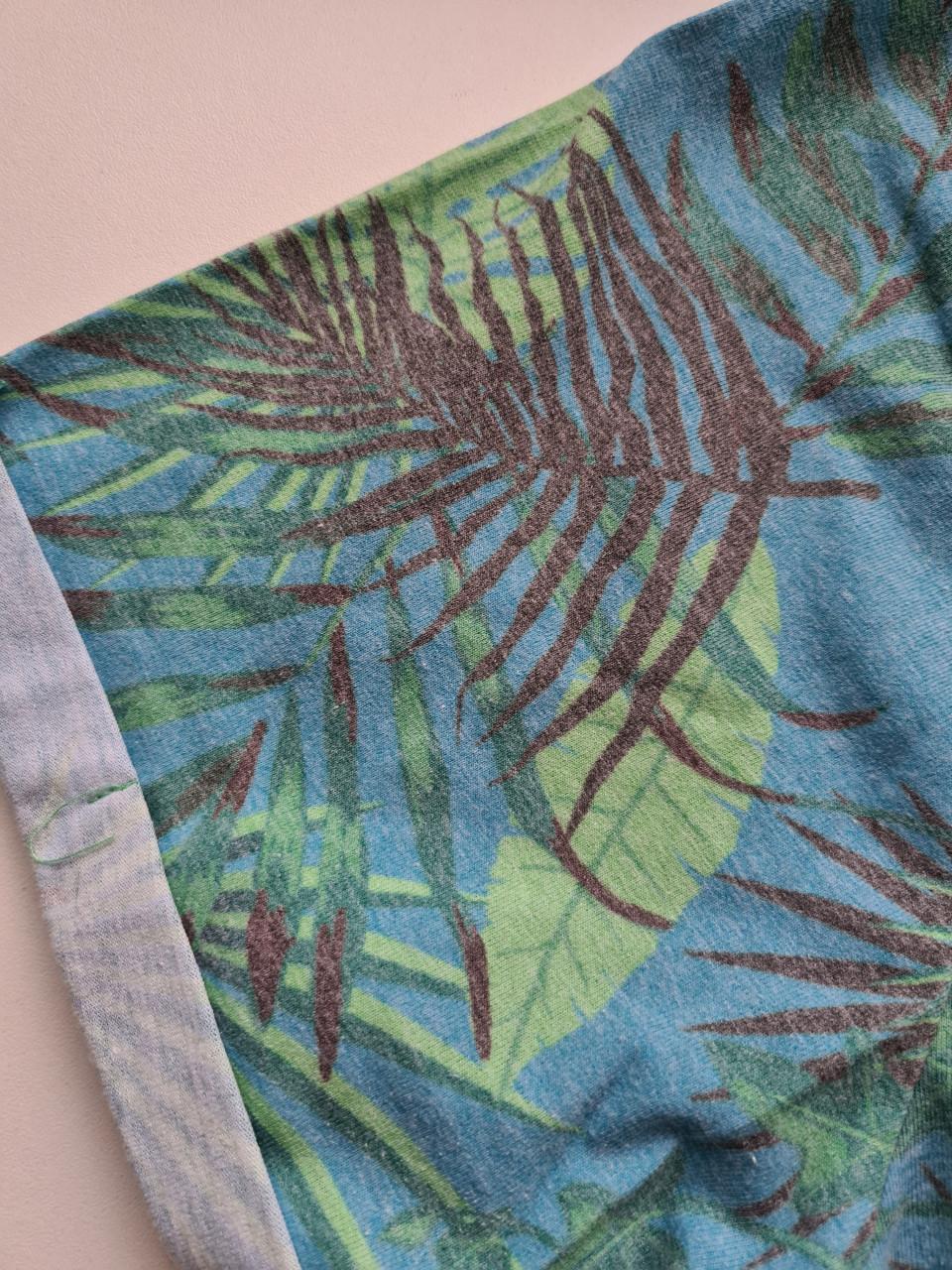 Madness blauw / groen print shirt Maat XL