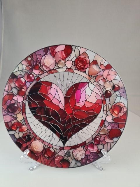 Raamhanger Hart rood met roze