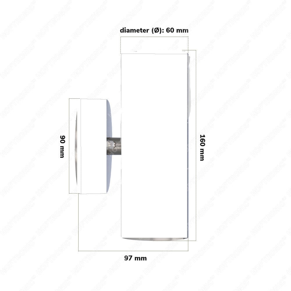 Geborsteld RVS wandlamp