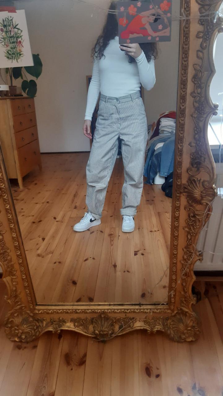 Carhartt broek zwart wit gestreept maat 24