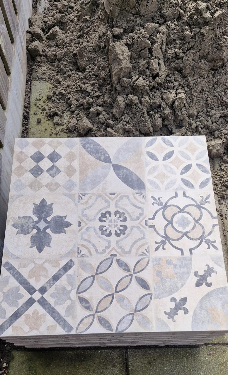 Keramische tuintegels