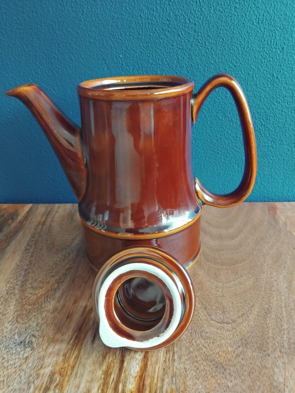 Vintage Koffie/Theepot Theelichtwarmer Kop/schotel