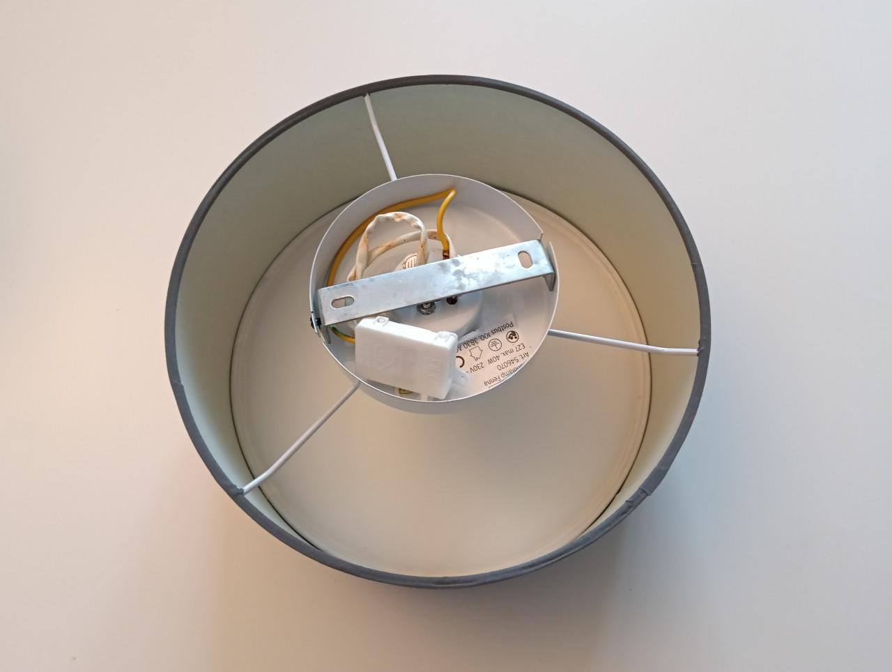 Plafondlamp - Kunststof Antraciet Ø25cm