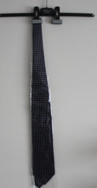 Nieuwe stropdas donkerblauw met patroon