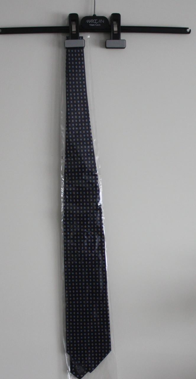 Nieuwe stropdas donkerblauw met patroon