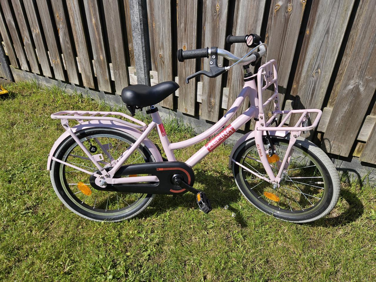 Kinderfiets/meisjesfiets alpina cargo 18 inch roze