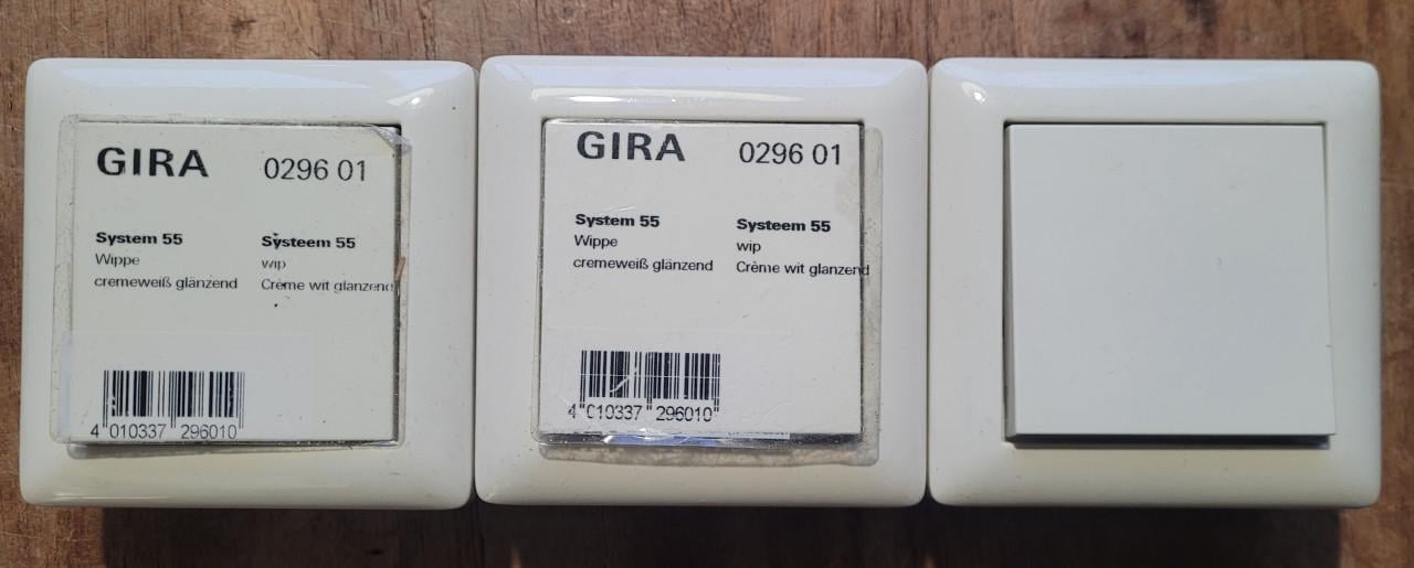 Gira Systeem 55 crème wit inbouw schakelmateriaal (Nieuw)
