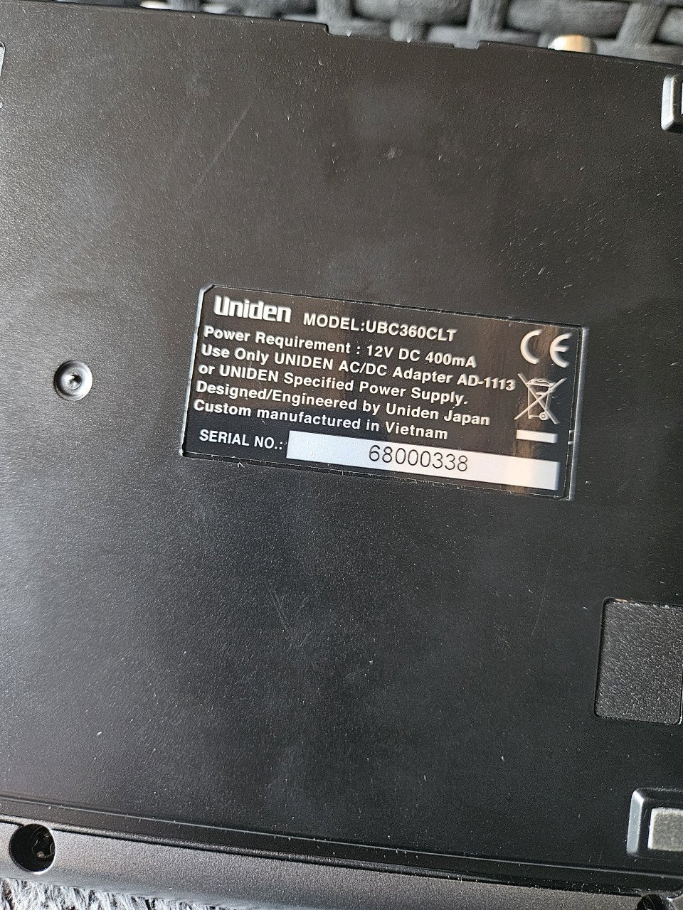 Werkende nette Uniden Bearcat UBC 360 CLT kerktelefoon scanner....