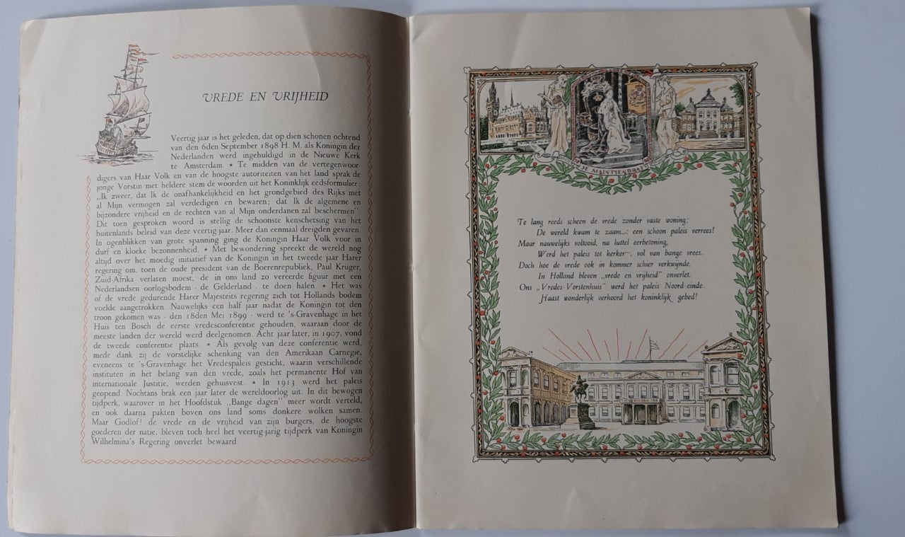 Koningin Wilhelmina schrift 1938