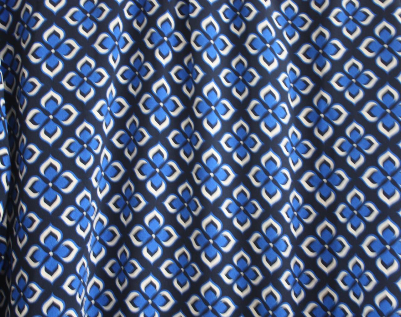 Blauw shirt blouse met blauw patroon  maat xl