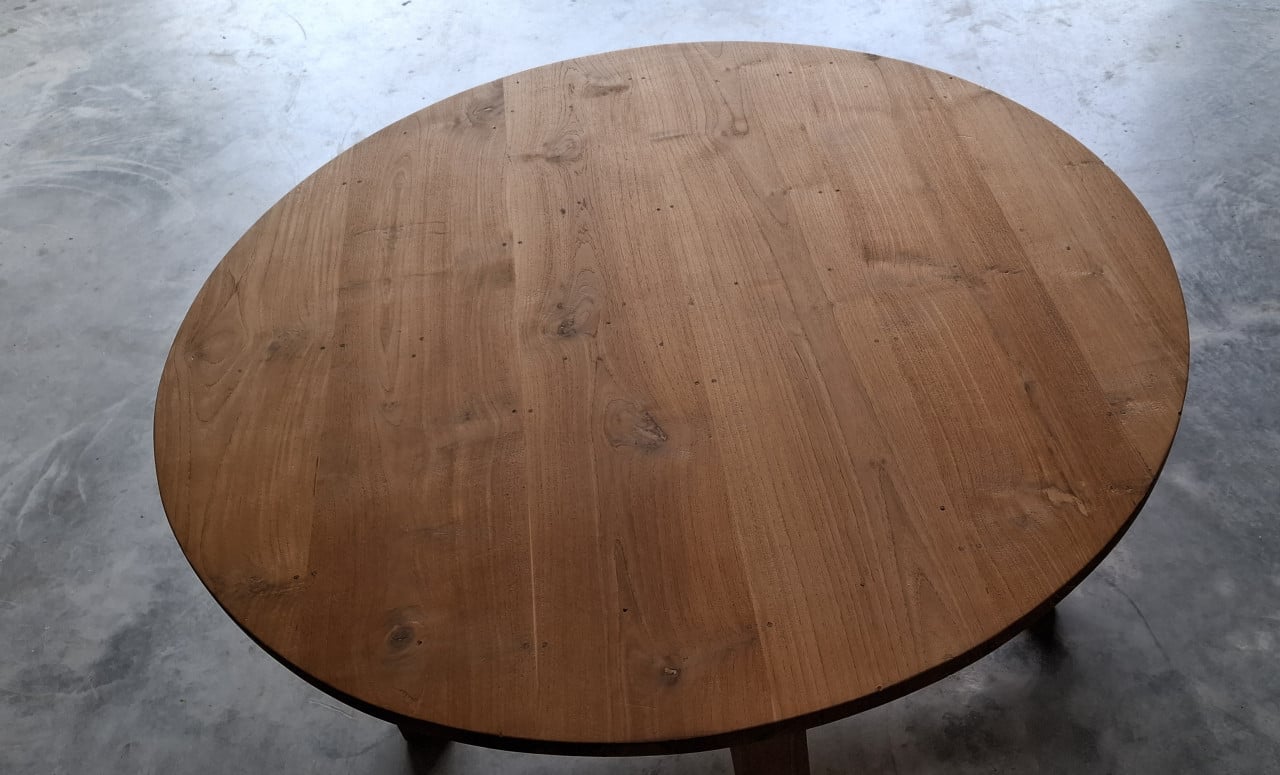 Teakhouten eettafel