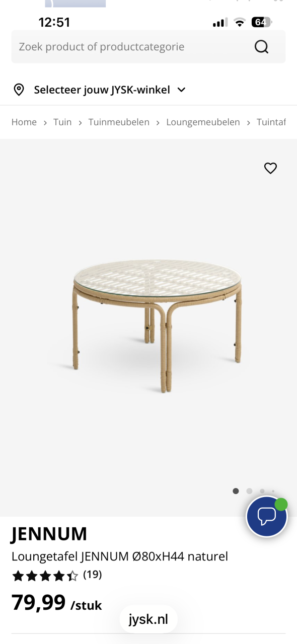 Salon Tuintafel