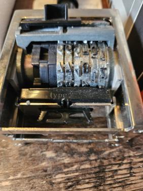 Vintage Reiner Nummereerstempel B6-6K in originele doos