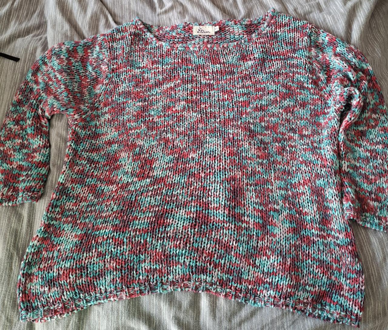 Miss Etam trui veelkleurig, gebreid. XXL