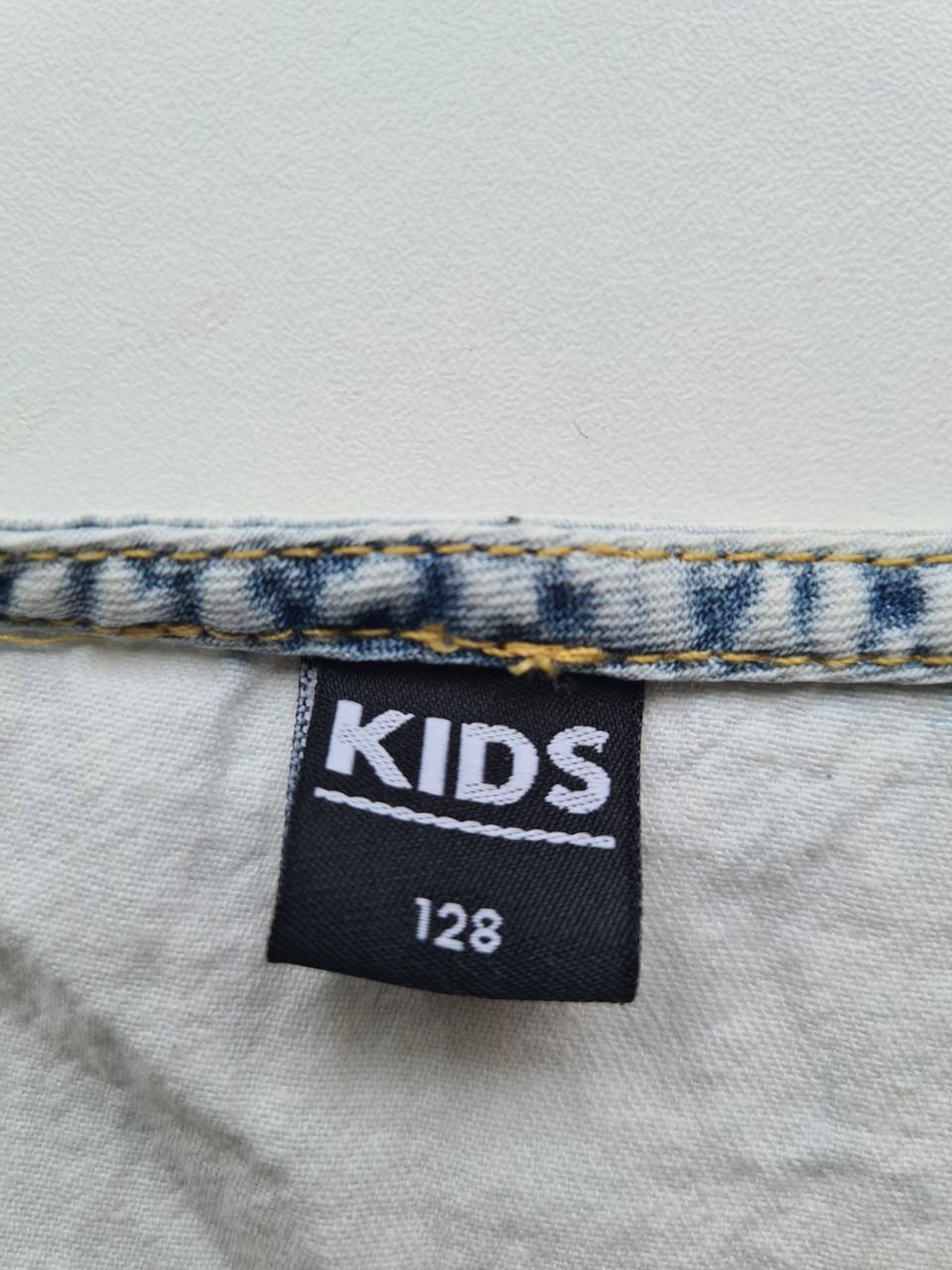 Licht blauwe spijkerjurkje van Kids  Maat 128