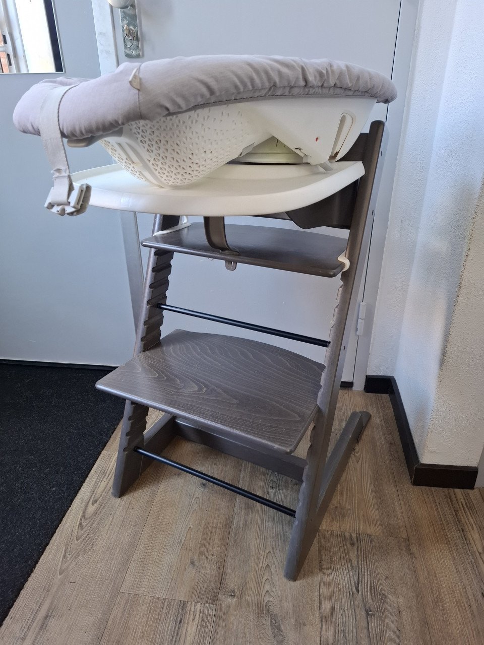 Tripp trapp Stokke met stoelverkleiner en newbornset