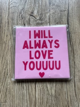Tegeltje met print