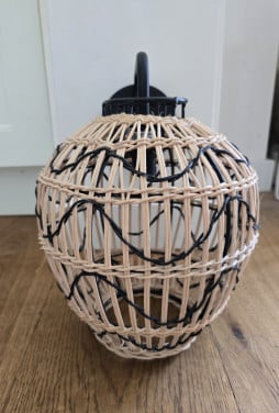Rotan wandlamp van La Redoute