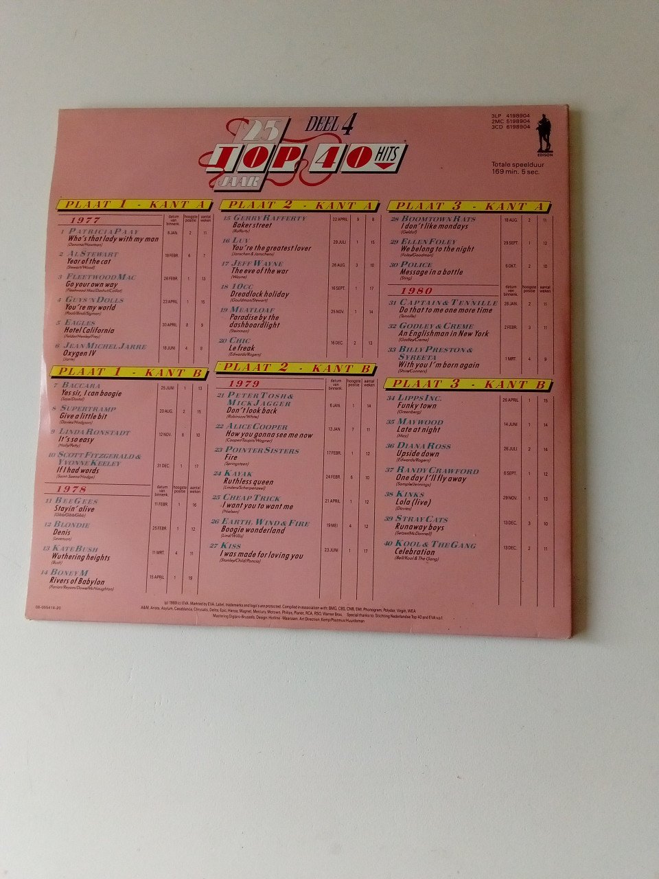 Set van 4 LP's o.a. Grease, Kate Bush, Meatloaf, Diana Ross, The Police