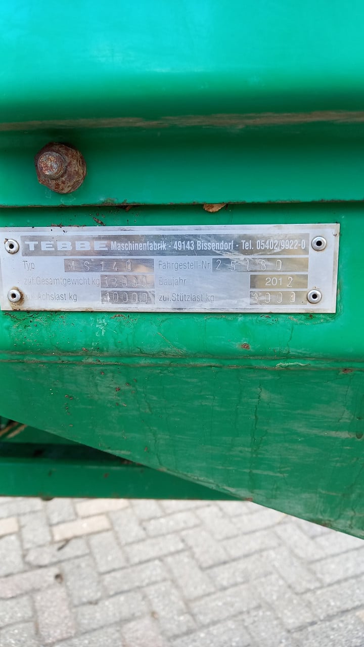Te koop TEBBE MS 140 Mest / Compost strooier