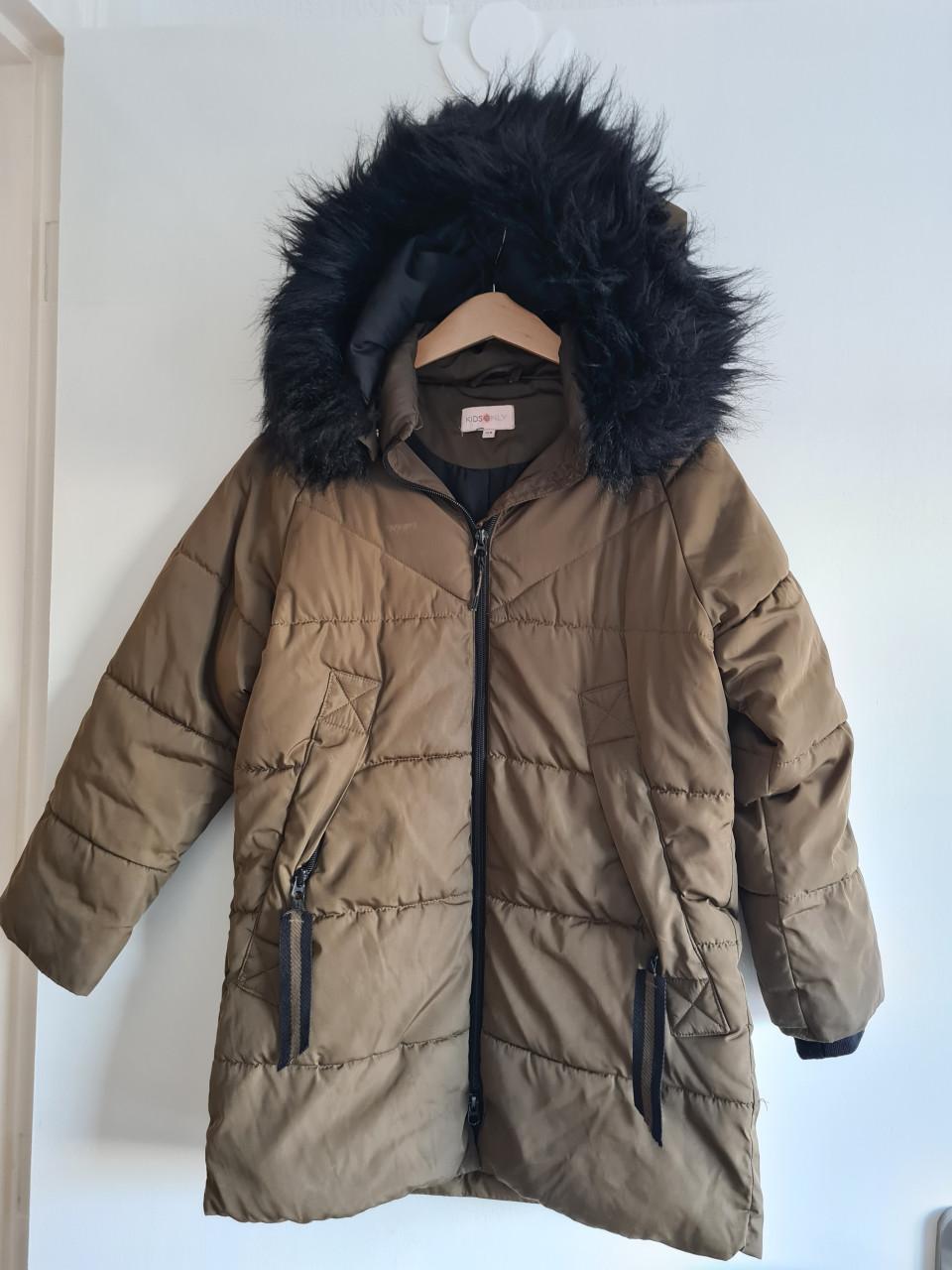 Only Kids kaki Pufferjas Maat 128