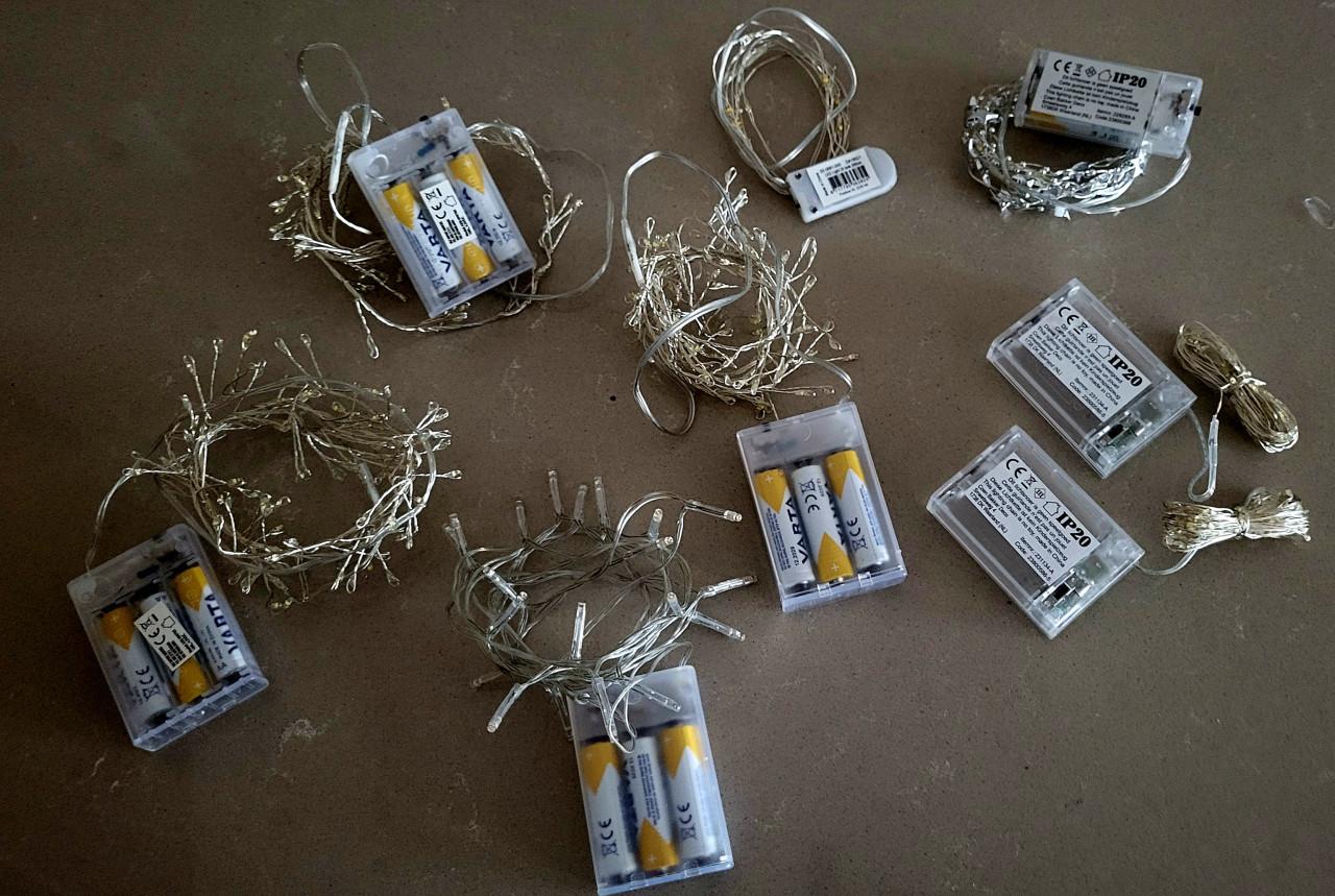 Diverse lichtsnoertjes inclusief batterijen