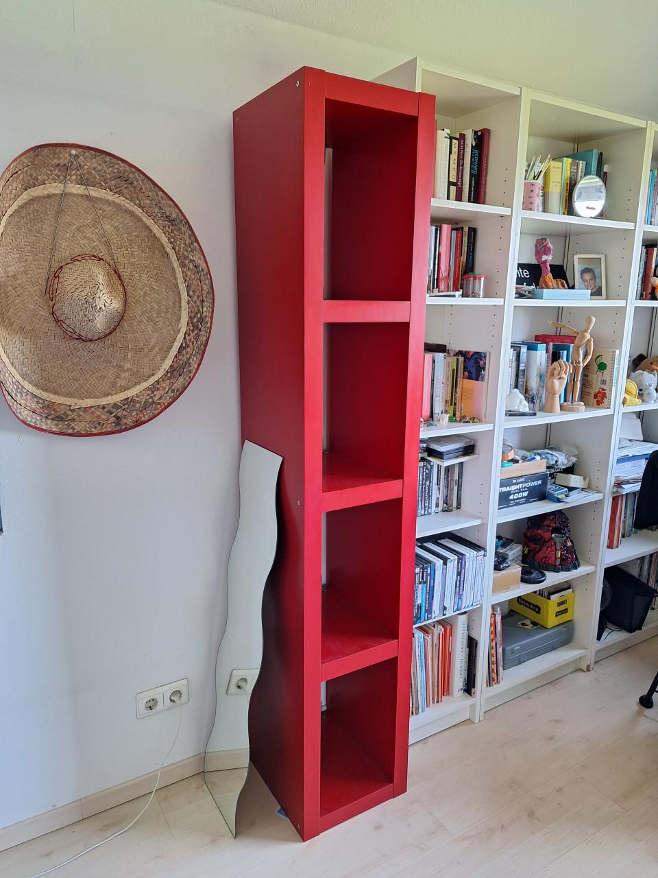 Kallax boekenkast rood