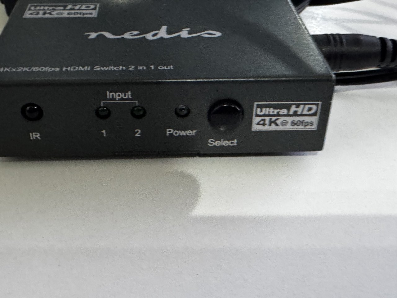 Nedis HDMI switch 4K voor gebruik van 2 laptops/pc's  op 1 beeldscherm