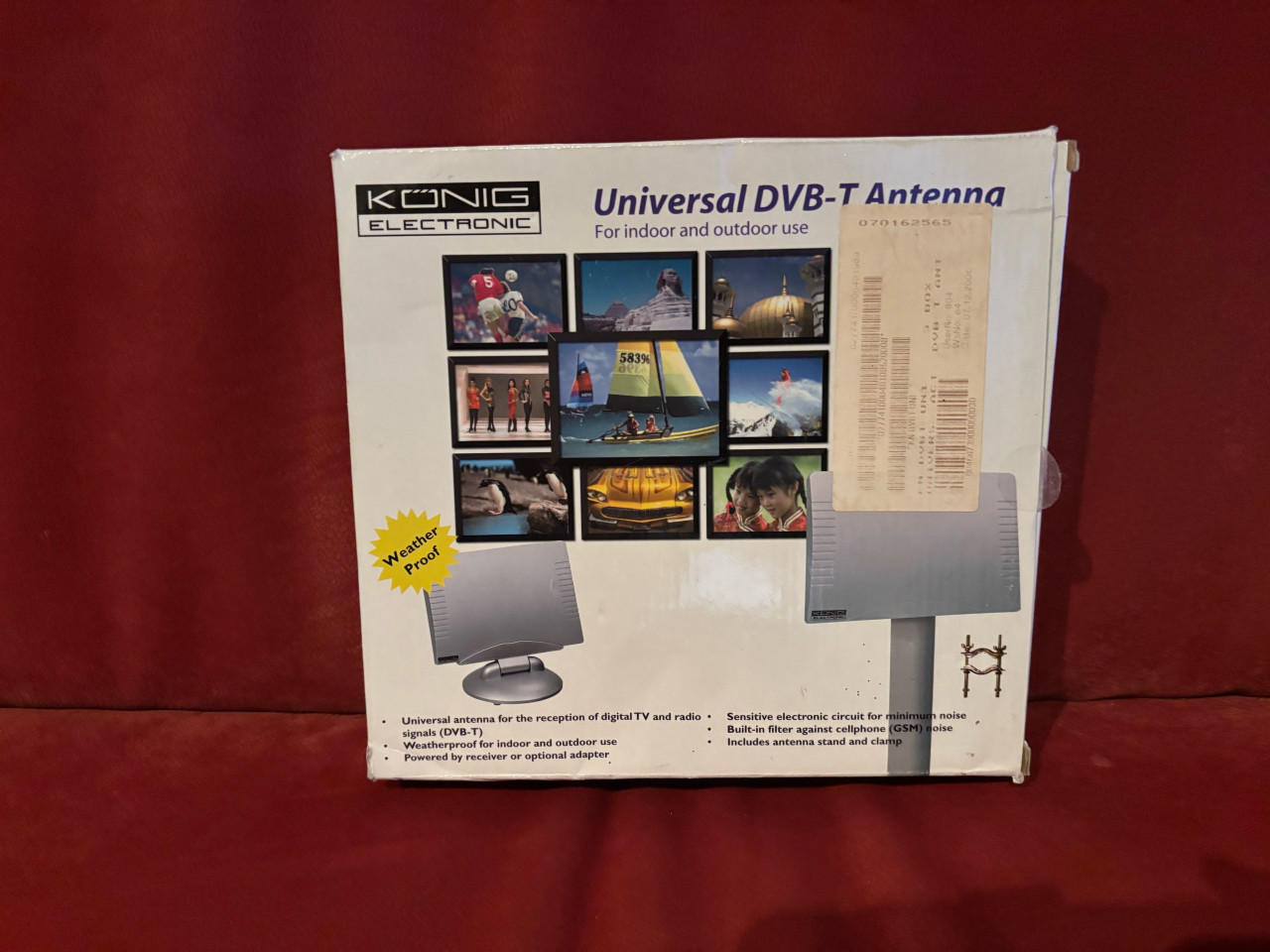 König DVB-T universele antenne - 20dB - zilver