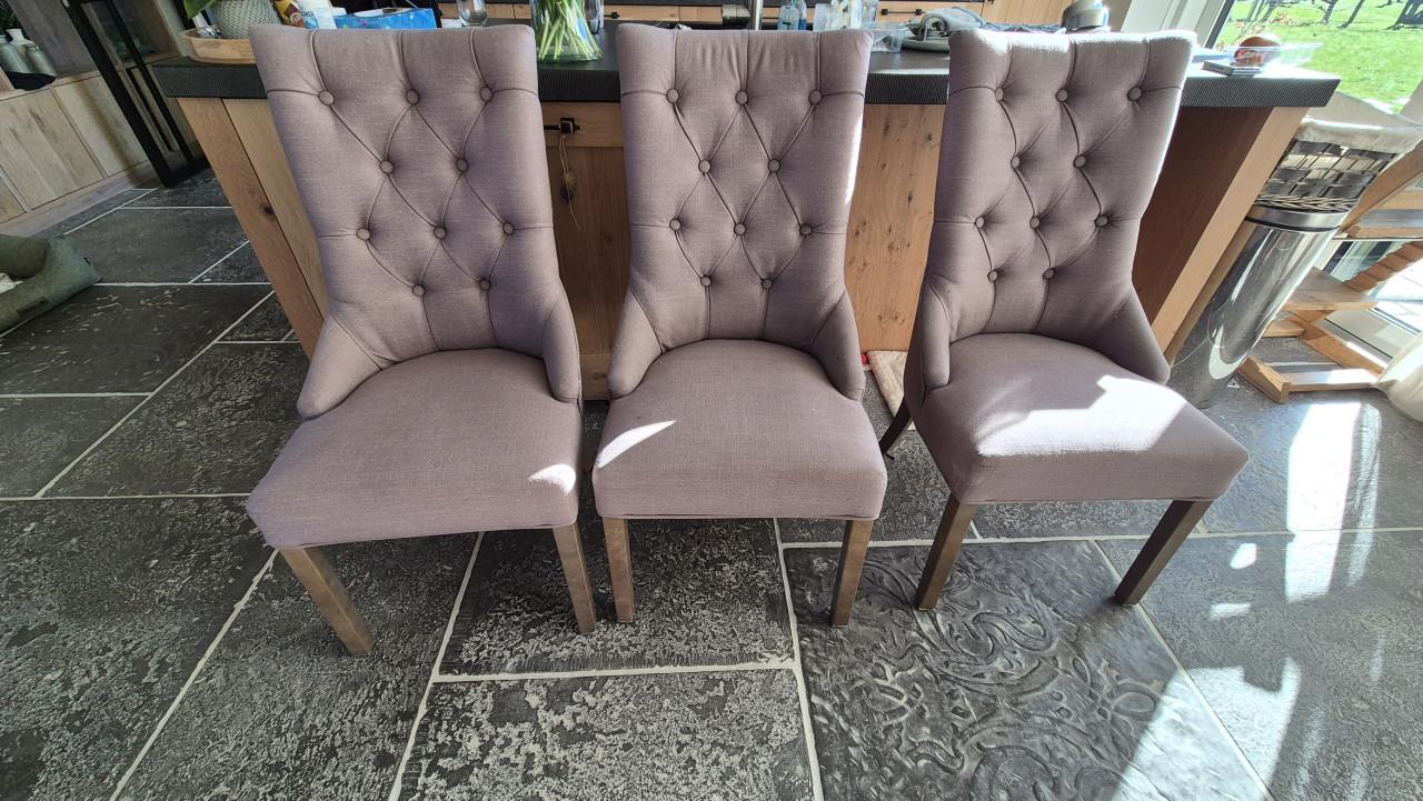 Eiken klooster eettafel met 6 stoelen