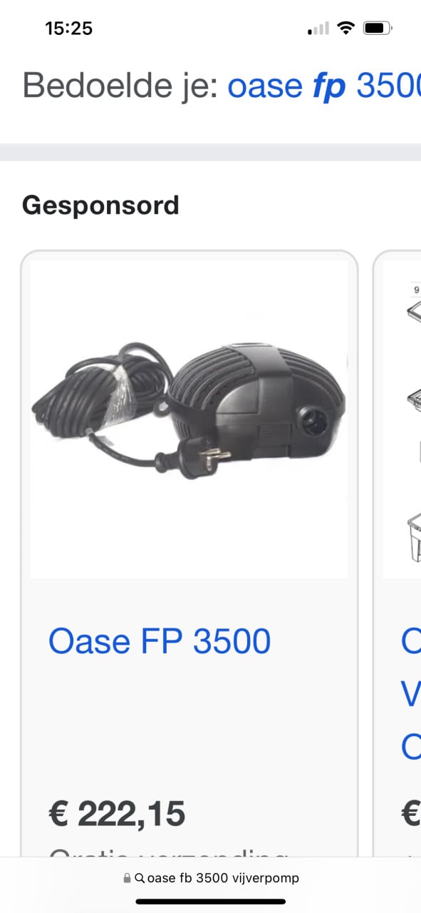 Te koop nieuw oase fp 3500 sterke en zuinige Vijverpomp en 3500 lpu