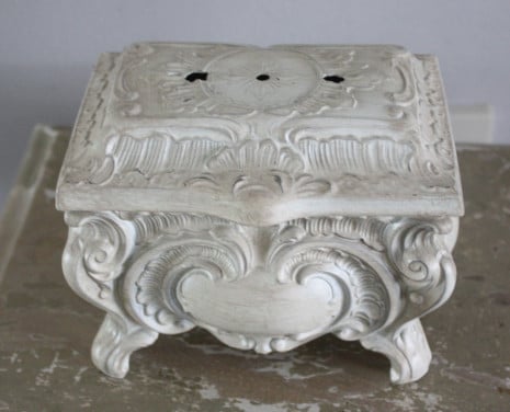 Metalen uziek doos barok print