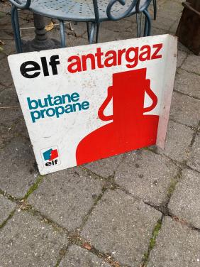 ELF reclamebord ( dubbelzijdig . )