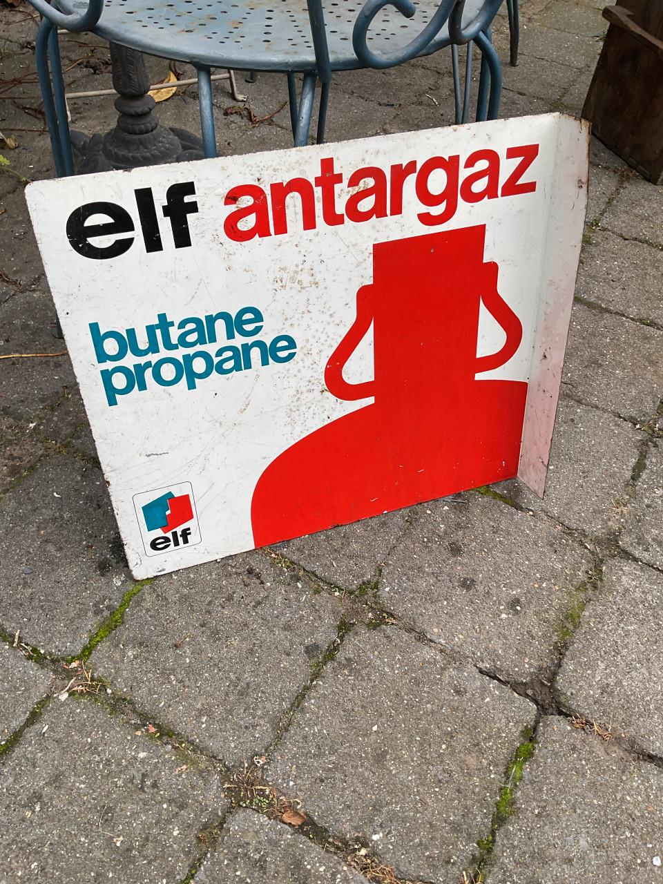 ELF reclamebord ( dubbelzijdig . )