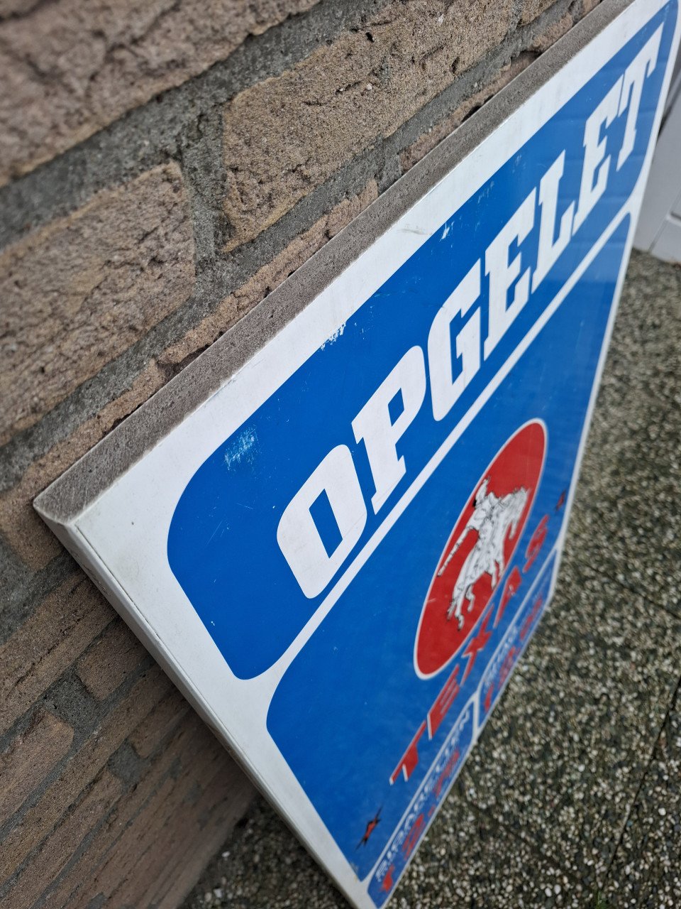 Vintage tabak reclame bord.
