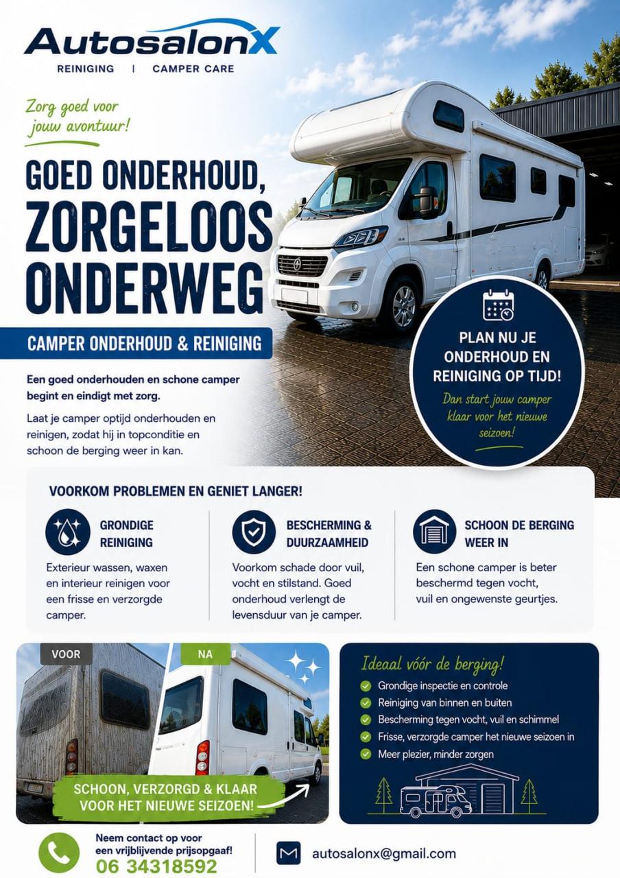Camper / Caravan / Bedrijfsbus reiniging