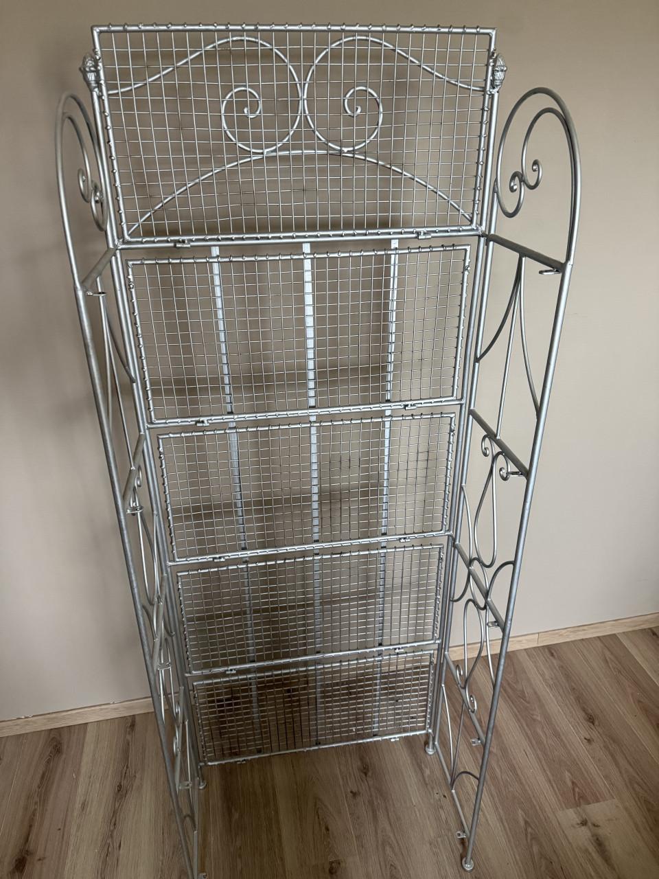 Metalen zilverkleurig opvouwbaar rek