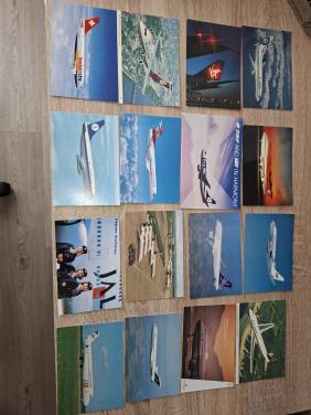 Te koop: ruim 36 ansichtkaarten vliegtuigen.